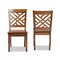Baxton Studio Caron Modern and Contemporary Transitional Walnut Brown Finished Wood 2-Piece Dining Chair Set 180-11431-Zoro - alternate 3